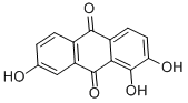 structure of CAS# 602-65-3, Anthrapurpurin;1,2,7-Trihydroxy-9,10-Anthraquinone;Nsc37590;St5410890