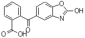 structure of CAS# 60283-31-0, 2-[(2-Hydroxy-1,3-Benzoxazol-5-Yl)Carbonyl]Benzoic Acid;2-((2,3-Dihydro-2-oxo-5-benzoxazol-yl)carbonyl)benzoic acid;2-[(2,3-dihydro-2-oxo-5-benzoxazol-yl)carbonyl]benzoic acid;2-[(2-Oxo<wbr>-2,3-dihy<wbr>dro-1,3-b<wbr>enzoxazol<wbr>-5-yl)car<wbr>bonyl]ben<wbr>zoic acid