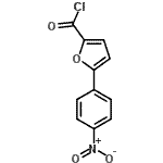 structure of CAS# 60335-99-1, 5-(4-Nitrophenyl)-2-Furoyl Chloride;5-(4-nitrophenyl)furan-2-carbonyl chloride;5-(4-Nitro-Phenyl)-Furan-2-Carbonyl Chloride;MFCD02258038