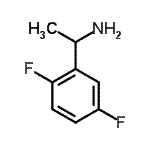 structure of CAS# 603951-44-6, 1-(2,5-Difluorophenyl)ethanamine;1-(2,5-Difluorophenyl)ethylamine;MFCD05215243