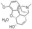 结构式 CAS# 6059-47-8, 可待因单水合物