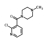 结构式 CAS# 60597-69-5, (2-氯-3-吡啶基)(4-甲基-1-哌嗪基)甲酮