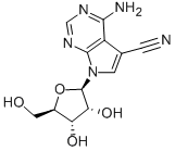 structure of CAS# 606-58-6, 4-Amino-7-beta-D-Ribofuranosyl-7H-Pyrrolo[2,3-d]Pyrimidine-5-Carbonitrile;4-Amino-7-[3,4-Dihydroxy-5-(Hydroxymethyl)Tetrahydrofuran-2-Yl]Pyrrolo[5,4-D]Pyrimidine-5-Carbonitrile;4-Amino-7-[3,4-Dihydroxy-5-(Hydroxymethyl)-2-Tetrahydrofuranyl]-5-Pyrrolo[5,4-D]Pyrimidinecarbonitrile;4-Amino-7-(3,4-Dihydroxy-5-Methylol-Tetrahydrofuran-2-Yl)Pyrrolo[5,4-D]Pyrimidine-5-Carbonitrile