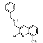 结构式 CAS# 606095-53-8, N-苄基-1-(2-氯-8-甲基-3-喹啉基)甲胺