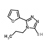 结构式 CAS# 606110-99-0, 5-(2-呋喃基)-4-丙基-4H-1,2,4-三唑-3-硫醇