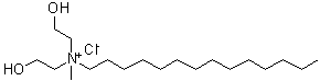 structure of CAS# 60687-90-3, N,N-Bis(2-Hydroxyethyl)-N-Methyl-1-Tetradecanaminium Chloride;1-[3-Hydroxy-1-(2-Hydroxyethyl)Propyl]Tetradecylammonium Chloride;1-Tetradecanaminium, N,N-Bis(2-Hydroxyethyl)-N-Methyl-, Chloride;Bis(2-Hydroxyethyl)Methyltetradecylammonium Chloride
