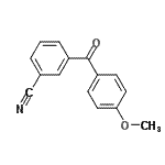 structure of CAS# 60694-67-9, 3-(4-Methoxybenzoyl)Benzonitrile;3-Cyano-4'-methoxybenzophenone;MFCD01311593