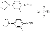 structure of CAS# 60869-69-4, 4-Diethylamino-2-Methylbenzenediazonium Chloride Hemi(Zinc Chloride) Salt;Zinc 4-Diethylamino-2-Methyl-Benzenediazonium Tetrachloride;Benzenediazonium, 4-(Diethylamino)-2-Methyl-, (T-4)-Tetrachlorozincate(2-) (2:1);4-(Diethylamino)-2-Methylbenzenediazonium Tetrachlorozincate(2-) (2:1)