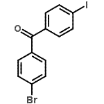 structure of CAS# 609820-28-2, (4-Bromophenyl)(4-iodophenyl)methanone;4'-Bromo-4-iodobenzophenone;MFCD00510441