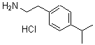 结构式 CAS# 61035-87-8, 4-(1-甲基乙基)-苯乙胺盐酸盐(1:1)