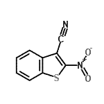 structure of CAS# 612505-78-9, 2-nitrobenzothiophene-3-carbonitrile;2-nitrobenzo[b]thiophene-3-carbonitrile
