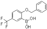 structure of CAS# 612833-41-7, [2-(Phenylmethoxy)-5-(Trifluoromethyl)Phenyl]-Boronic Acid;2-Benzyloxy-5-(Trifluoromethyl)Benzeneboronic Acid, 97%;2-(BENZYLOXY)-5-(TRIFLUOROMETHYL)PHENYLBORONIC ACID;6-Benzyloxy-3-(Trifluoromethyl)Phenylboronic Acid