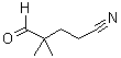structure of CAS# 6140-61-0, 2,2-Dimethyl-4-Cyanobutyraldehyde;4,4-Dimethyl-5-Oxo-Pentanenitrile;5-Keto-4,4-Dimethyl-Valeronitrile;4-Formyl-4-Methylvaleronitrile