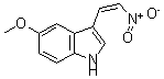 结构式 CAS# 61675-19-2, 5-甲氧基-3-(2-硝基乙烯基)-1H-吲哚