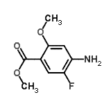 结构式 CAS# 617246-14-7, 甲基4-氨基-5-氟-2-甲氧基苯甲酸酯