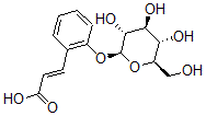 structure of CAS# 618-67-7, Melilotoside;(E)-3-[2-[(2S,3R,4S,5S,6R)-3,4,5-Trihydroxy-6-(Hydroxymethyl)Tetrahydropyran-2-Yl]Oxyphenyl]Prop-2-Enoic Acid;(E)-3-[2-[[(2S,3R,4S,5S,6R)-3,4,5-Trihydroxy-6-(Hydroxymethyl)-2-Tetrahydropyranyl]Oxy]Phenyl]Prop-2-Enoic Acid;(E)-3-[2-[(2S,3R,4S,5S,6R)-3,4,5-Trihydroxy-6-Methylol-Tetrahydropyran-2-Yl]Oxyphenyl]Acrylic Acid