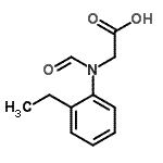 结构式 CAS# 618070-02-3, N-(2-乙基苯基)-N-甲酰基甘氨酸