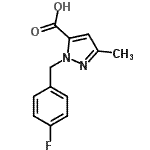 结构式 CAS# 618070-43-2, 1-(4-氟苄基)-3-甲基-1H-吡唑-5-羧酸