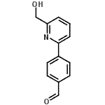 结构式 CAS# 618092-18-5, 4-[6-(羟基甲基)-2-吡啶基]苯甲醛