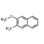 structure of CAS# 61873-80-1, 2-Methoxy-3-Methylnaphthalene;2-METHOXY-3-METHYLNAPHTHALENE