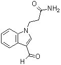 structure of CAS# 61922-01-8, 3-(3-Formyl-1H-Indol-1-Yl)Propanamide;3-(3-formyl-1H-indol-1-yl)propanamide;3-(3-Formyl-indol-1-yl)-propionamide;BAS 07385412