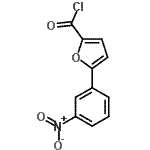 structure of CAS# 61941-87-5, 5-(3-Nitrophenyl)-2-Furoyl Chloride;5-(3-nitrophenyl)furan-2-carbonyl chloride;5-(3-Nitro-Phenyl)-Furan-2-Carbonyl Chloride;MFCD02258037