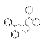 structure of CAS# 62144-65-4, [1,2-Phenylenebis(Methylene)]Bis(Diphenylphosphine);1,2-BIS(DIPHENYLPHOSPHINOMETHYL)BENZENE;α,α'-Bis(diphenylphosphino)-o-xylene