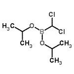 structure of CAS# 62260-99-5, Diisopropyl (Dichloromethyl)Boronate;DICHLOROMETHYLDIISOPROPOXYBORANE;diisopropyl (dichloromethyl)-boronate;324485_ALDRICH