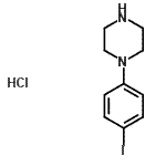 结构式 CAS# 624726-35-8, 1-(4-碘苯基)哌嗪盐酸盐(1:1)
