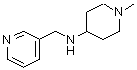 结构式 CAS# 626217-79-6, 1-甲基-N-(3-吡啶基甲基)-4-哌啶胺