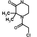 structure of CAS# 626223-67-4, 4-(Chloroacetyl)-3,3-dimethyl-2-piperazinone;4-(2-chloroacetyl)-3,3-dimethyl-2-piperazinone;4-(2-chloroacetyl)-3,3-dimethylpiperazin-2-one;4-(2-Chloro-acetyl)-3,3-dimethyl-piperazin-2-one
