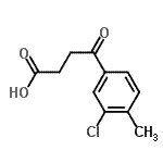 结构式 CAS# 62903-06-4, 4-(3-氯-4-甲基苯基)-4-氧代丁酸