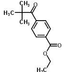 structure of CAS# 62985-52-8, Ethyl 4-(2,2-Dimethylpropanoyl)Benzoate;4'-Carboethoxy-2,2-dimethylpropiophenone;MFCD03841172