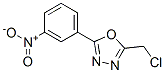 structure of CAS# 63002-57-3, 2-Chloromethyl-5-(3-Nitro-Phenyl)-[1,3,4]Oxadiazole;Zinc00165853