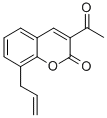 结构式 CAS# 6301-16-2, 3-乙酰基-8-烯丙基-2H-苯并吡喃-2-酮