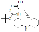 结构式 CAS# 63039-49-6, 叔丁氧羰基-L-炔丙基甘氨酸二环己基胺盐