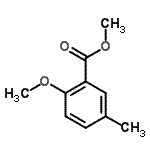 structure of CAS# 63113-79-1, Methyl 2-Methoxy-5-Methylbenzoate;Methyl 2-methoxy-5-methylbenzoate;644412_ALDRICH