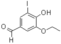 结构式 CAS# 6312-82-9, 3-乙氧基-4-羟基-5-碘-苯甲醛