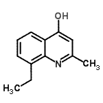 结构式 CAS# 63136-23-2, 8-乙基-2-甲基-4(1H)-喹啉酮