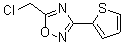 structure of CAS# 63417-81-2, 5-(Chloromethyl)-3-(2-Thienyl)-1,2,4-Oxadiazole;5-(Chloromethyl)-3-(2-Thienyl)-1,2,4-Oxadiazole;Mo 00120;Zinc00161823