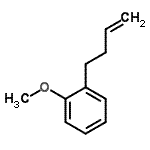 structure of CAS# 63667-83-4, 1-(3-Buten-1-Yl)-2-Methoxybenzene;1-(3-Butenyl)-2-methoxybenzene #;4-(2-Methoxyphenyl)-1-butene;MFCD07698637