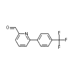 结构式 CAS# 638214-10-5, 6-[4-(三氟甲基)苯基]-2-吡啶甲醛