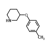 结构式 CAS# 63843-39-0, 3-(4-甲基苯氧基)哌啶