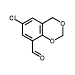 结构式 CAS# 63944-31-0, 6-氯-4H-1,3-苯并二氧杂环己烷-8-甲醛