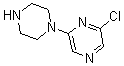 structure of CAS# 64022-27-1, 2-Chloro-6-(1-Piperazinyl)-Pyrazine;2-Chloro-6-Piperazin-1-Yl-Pyrazine Hydrochloride;2-Chloro-6-(1-Piperazinyl)Pyrazine Hydrochloride;1-(6-Chloro-2-Pyrazinyl)Piperazine Monohydrochloride