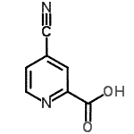 结构式 CAS# 640296-19-1, 4-氰基-2-吡啶羧酸