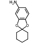 structure of CAS# 64179-41-5, Spiro[1,3-benzodioxole-2,1'-cyclohexan]-5-amine;MFCD02019003;spiro[1,3-benzodioxole-2,1'-cyclohexan]-5-amine;SPIRO[1,3-BENZODIOXOLE-2,1-CYCLOHEXAN]-5-AMINE