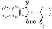 structure of CAS# 642995-15-1, (1R,2R)-2-(1,3-Dioxo-1,3-dihydro-2H-benzo[f]isoindol-2-yl)cyclohexanecarboxylic acid;(1R,2R)-2<wbr>-(Naphtha<wbr>lene-2,3-<wbr>dicarboxi<wbr>mido)cycl<wbr>ohexaneca<wbr>rboxylic <wbr>Acid