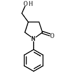 structure of CAS# 64320-90-7, 4-(Hydroxymethyl)-1-phenyl-2-pyrrolidinone;3-(Hydroxymethyl)-1-phenylpyrrolidin-5-one;3-(Hydroxymethyl)-5-oxo-1-phenylpyrrolidine;4-(hydroxymethyl)-1-phenylpyrrolidin-2-one