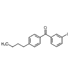 structure of CAS# 64358-32-3, (4-Butylphenyl)(3-iodophenyl)methanone;4-n-Butyl-3'-iodobenzophenone